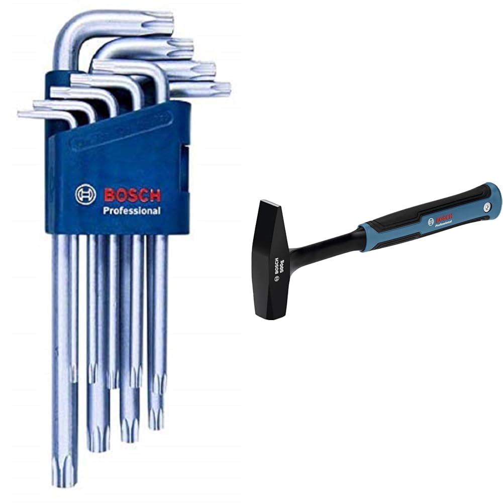 Bosch Professional set de 9 clés Torx coudées +Marteau 500 g (testé DIN 1041)