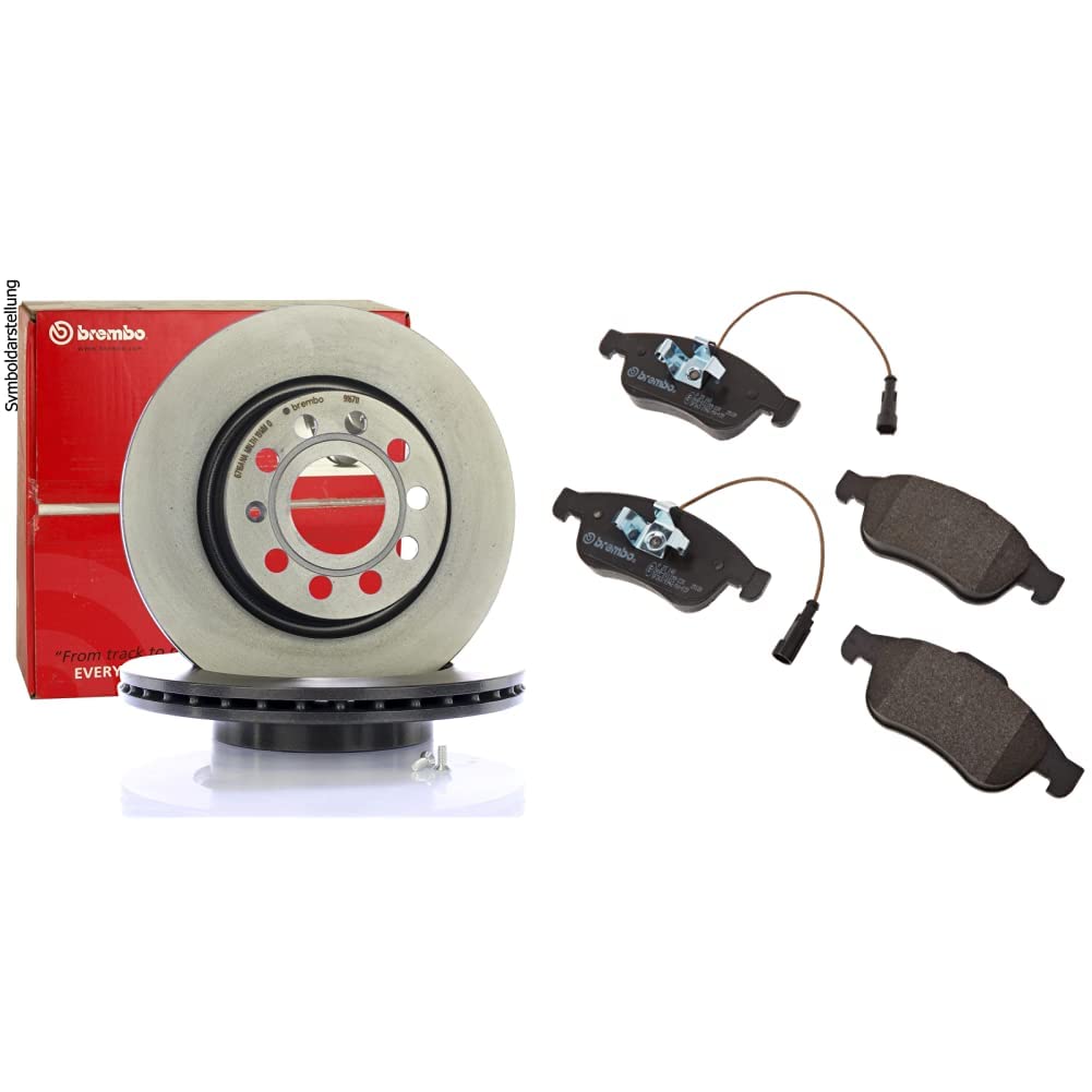 Brembo 08.9460.41 Disco Freno con Verniciatura UV Posteriore & P 23 148 Pastiglia Freno Anteriore