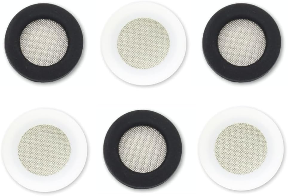 Black 20 pcs Silicone Washer Silicone Filter Gasket for Shower Head Water tap Faucet (White & Black 6 Pcs)