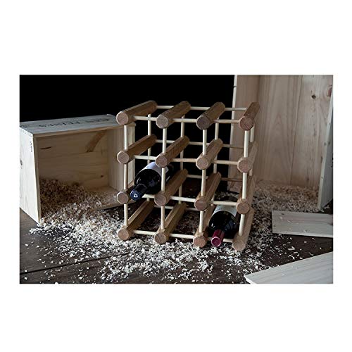 J.K. Adams Ash Wood 12-Bottle Wine Rack, Natural