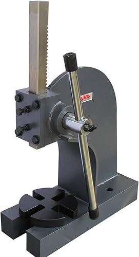 Miniatura 32 de KAKA INDUSTRIAL Prensa de árbol, prensa de banco manual de capacidad de 1 tonelada, cuerpo de acero resistente AP-1, altura de 4 pulgadas