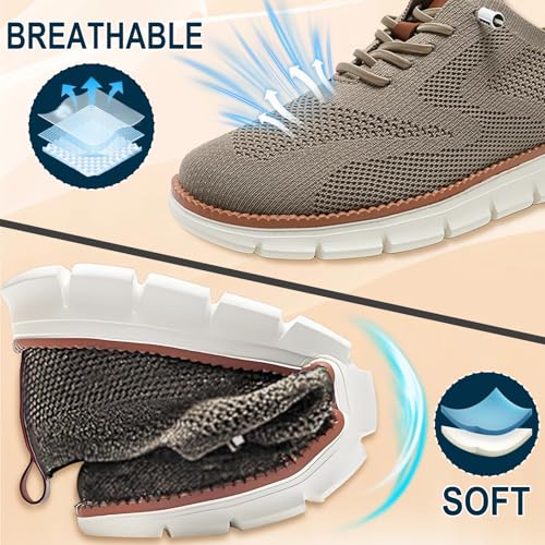 Breeze Shoes for Men Oxfords, Breathable Mesh, Business Casual Shoes,Lightweight Sneakers Walking Shoe2