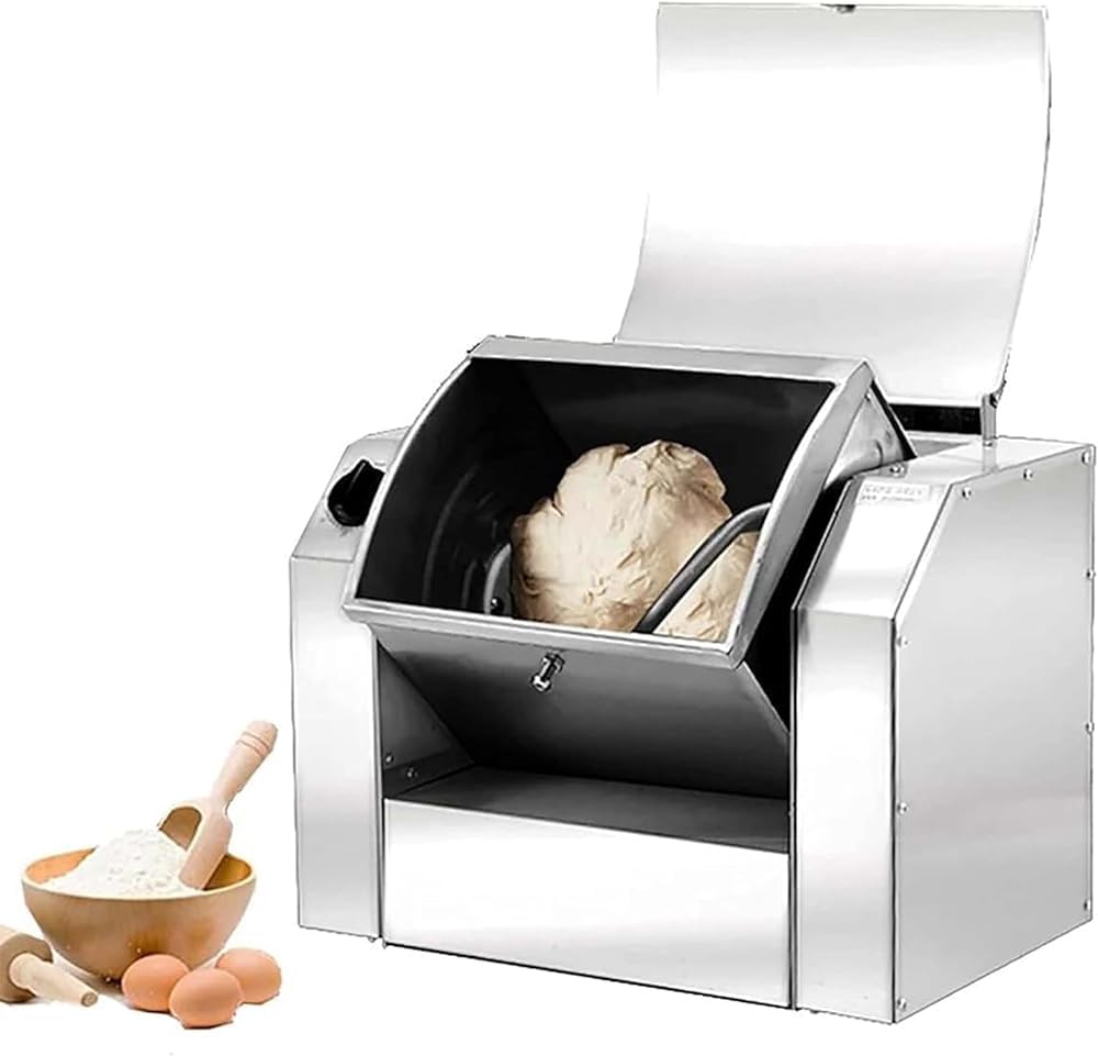 HCZKIUJY Commercial Dough Mixer - Stainless Steel Flour-Mixing Machine, Ideal Dough Kneading Machine