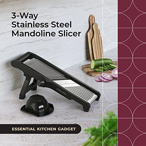 MuellerLiving Mandoline Slicer for Kitchen, Stainless Steel, Slice or Julienne, Vegetable Chopper, Fruit Slicer - Thumbnail 2