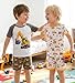 HONGTEYA Toddler Boys Clothes Kids Cotton Clothes Fun Cool Summer Short Wear in Night Size 2-7T