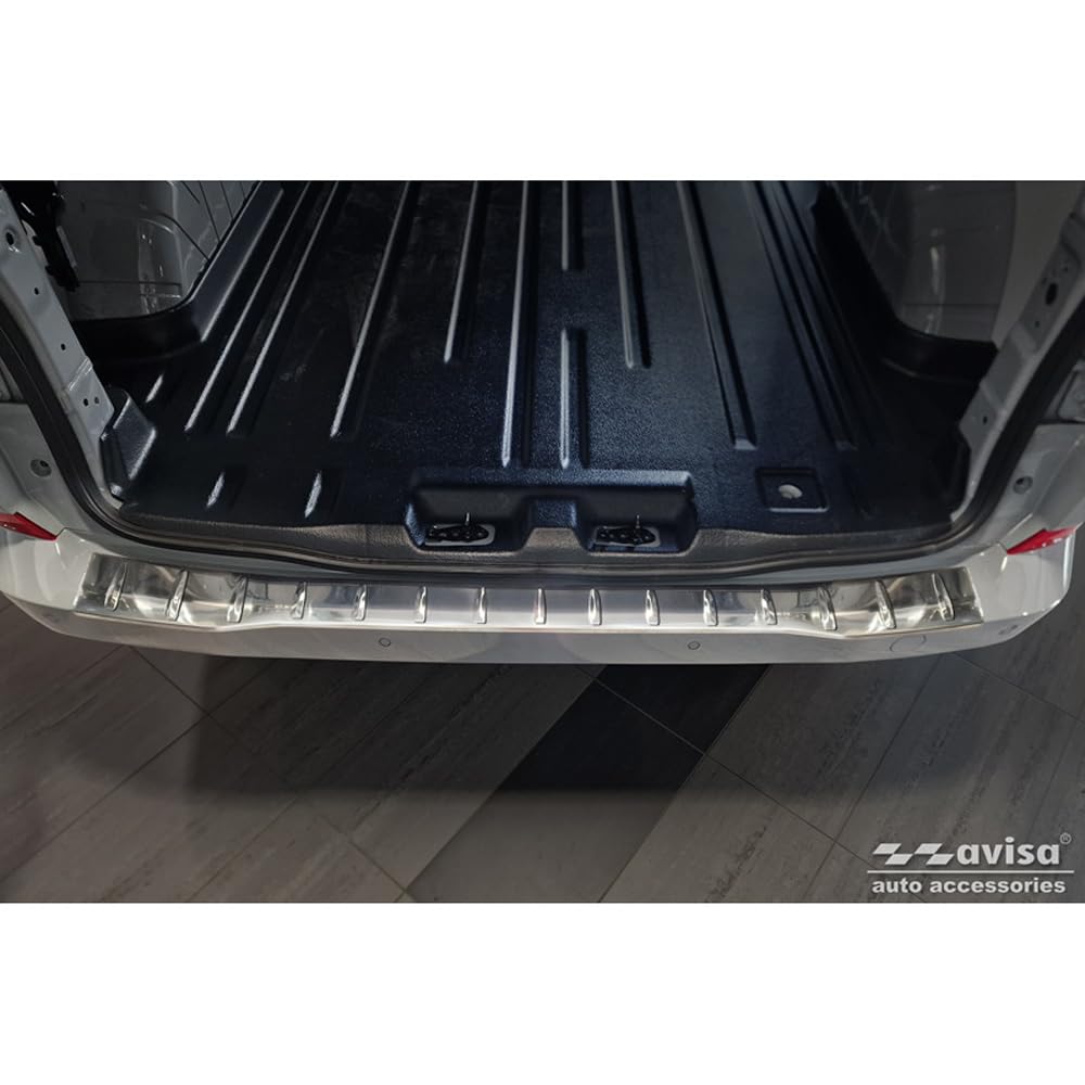 Avisa Protezione paraurti Posteriore in Acciaio Inox Compatibile con Ford Transit Custom 2023- 'Ribs'
