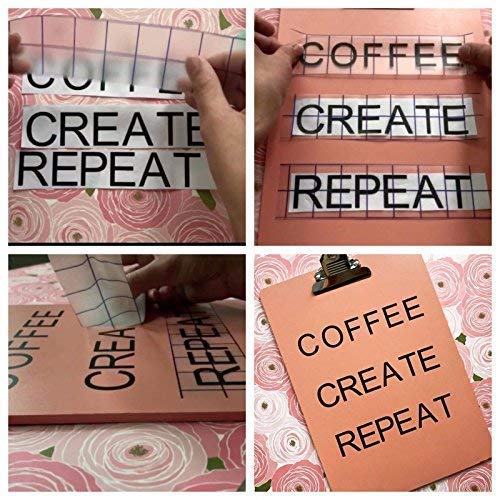 Kassa Vinyl Bundle, Permanent Adhesive Tape Black Vinyl Sheets, 15 Pack, 12X12 Inches & Clear Transfer Tape Roll, 12 Feet #TOP7