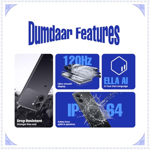 Image of Tecno Spark GO 3 (Ink Black, 4GB+64GB | Super Durability Drop Resistant & IP64 Rated | Make Calls Without Network* |Ella Al in Your Own Language | Super Smooth 120Hz 6.74 inch Display |5000mAh Battery