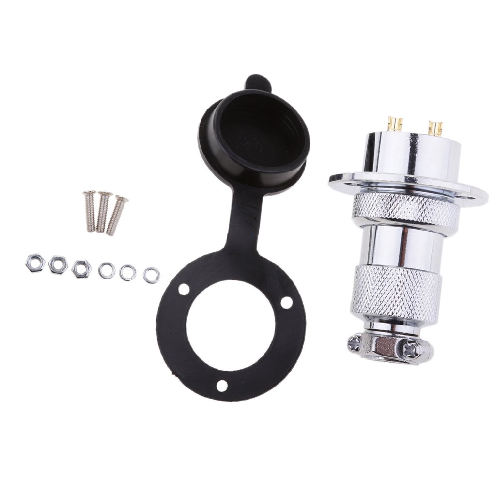 GenericNew Brand Waterproof 25mm 2 Pole 12-24 Volt Deck Plug/Connector/Outlet