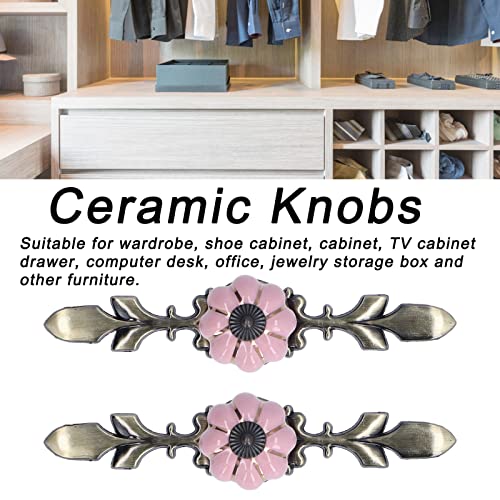 HERCHR Pumpkin Ceramic Knobs 2 Pack with Screws Gasket Cabinet Pumpkin Door Drawer Knobs Cabinet Door Pull Handle for Wardrobe Furniture Hardware Kitchen Cupboard Drawer - Image 4