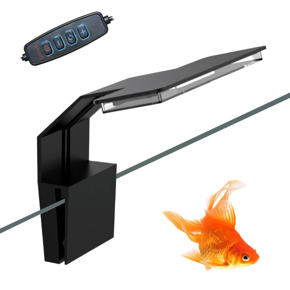 BDKMMS LED Aquarium Light, USB Clip-On Waterproof Adjustable Fish Tank Light with 4 Colors, Full Spectrum Plant Lights for Nano Mini Pico Refugium Tank