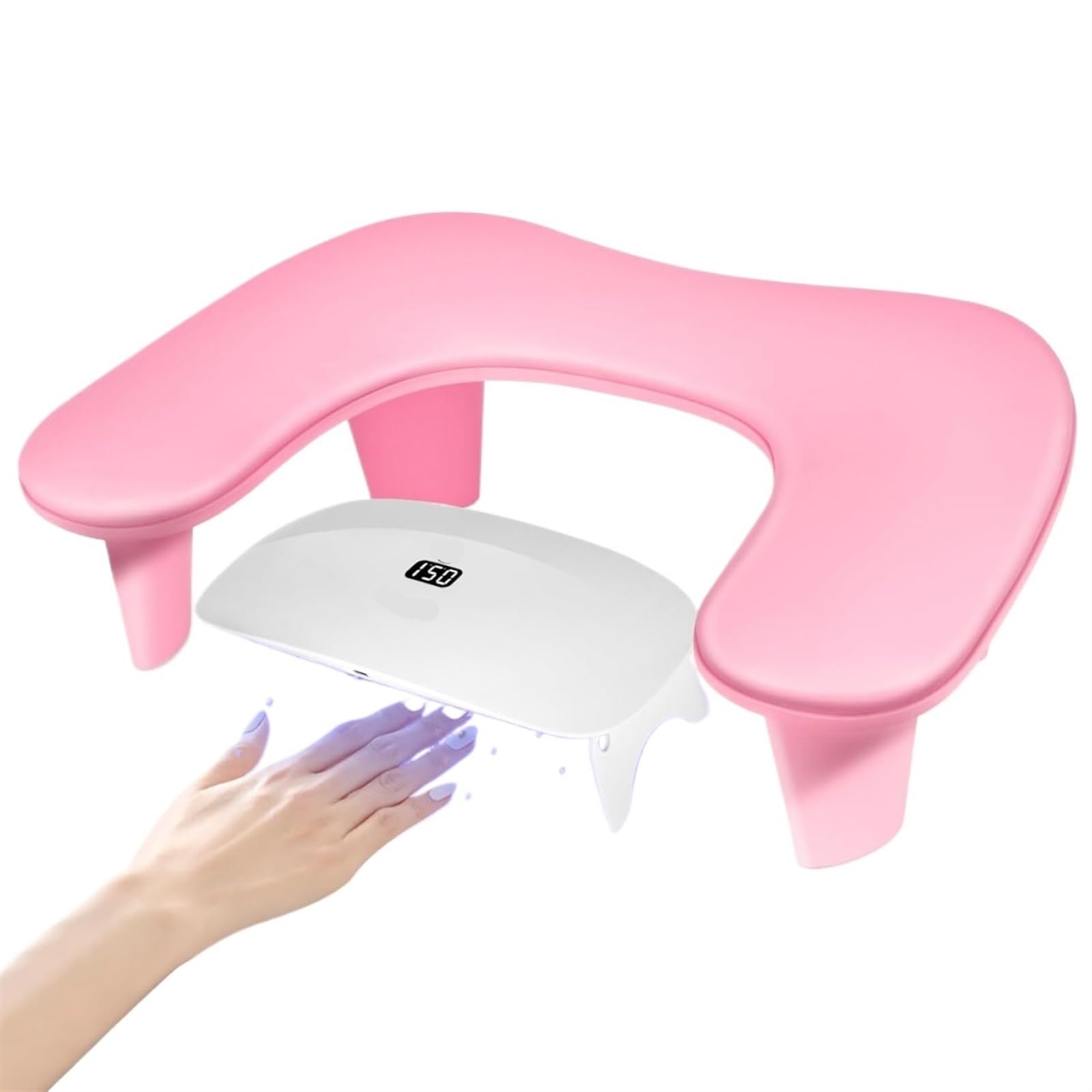 Reposabrazos Para UñAs Reposabrazos grande en forma de U for uñas, superficie soporte extendida, almohada for reposabrazos, cojín for con soportes estables