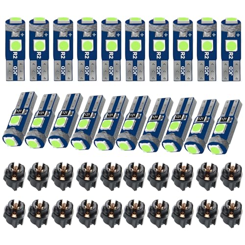 20 piezas de bombillas LED 74 para tablero de autos miniatura 1