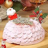 【予約 クリスマスケーキ 2023】 ピンクのドームケーキ あまおういちご使用 飾り付き 冷凍 ホールケーキ たべるン 【12月21日~24日お届け】
