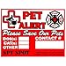 SpySpot 6 Pack Pet Alert Sticker, 4