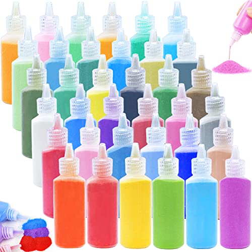 Baaxxango Art Sand,36 Colored Sand,1.24 Oz Crafts Sand Bottles And Art Kit For Kids,Decorative Colored Sand For Painting,Diy Sand Crafts #TOP8