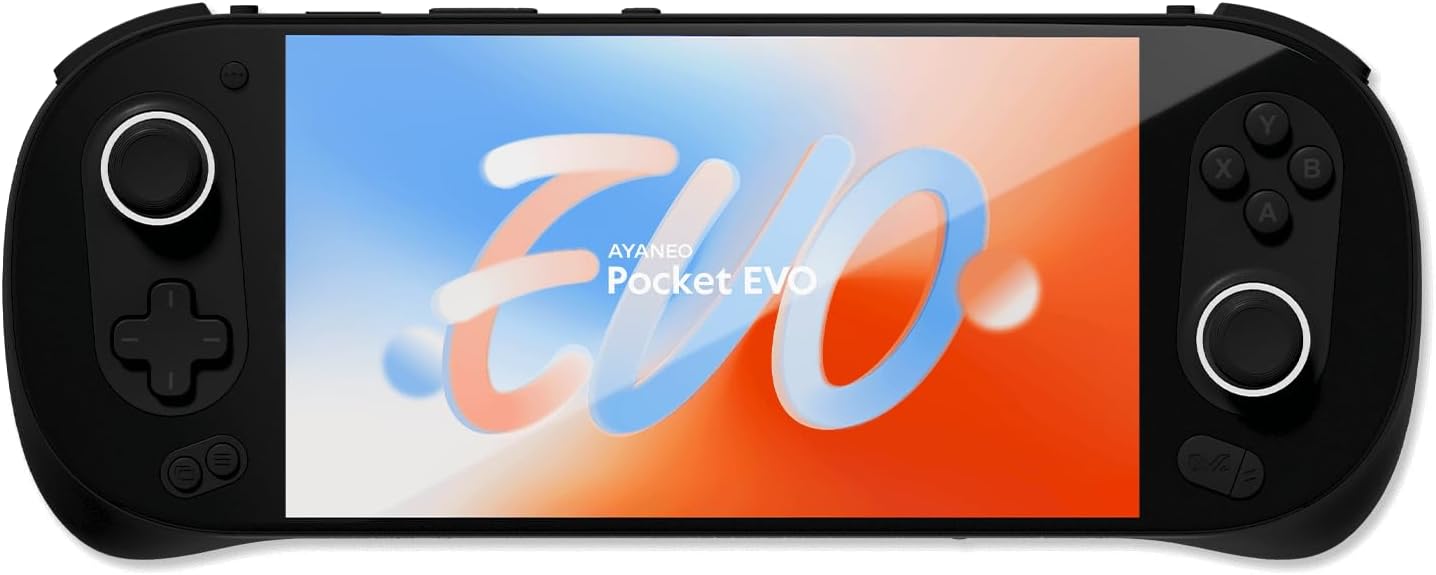 AYA NEO Pocket EVO Android Gaming Handheld Console - 8GB RAM 128GB Storage, 7" 165Hz OLED Display, Snapdragon G3x Gen 2, Hall Sensing Controls, Active Cooling System 8GB LPDDR5X / 128GB UFS 3.1 Pocket Evo - Black - Image 1 of 8