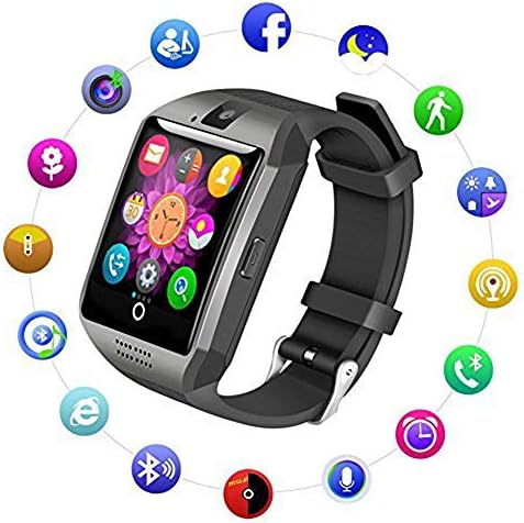 Bluetooth Smart Watch Fitness Tracker - Sport Watch Touch Screen with Camera Pedometer Sleep Monitor Call/Message Reminder Music Player Anti-Lost - Compatible Android Smartwatches (Black3)