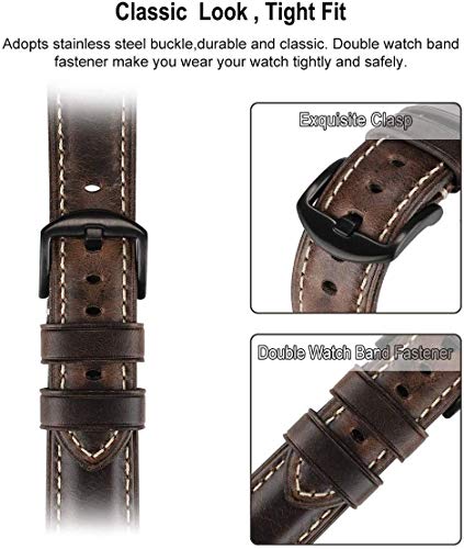 Image of HUAFIY Compatible for Apple Watch Bands 42mm 44mm45mm46mm 49mm 38mm 40mm41mm, Genuine Leather Band Strap for iWatch Series 11 /10 /9 /8,7,6,5,4,3,2,1, Ultra3 2 1