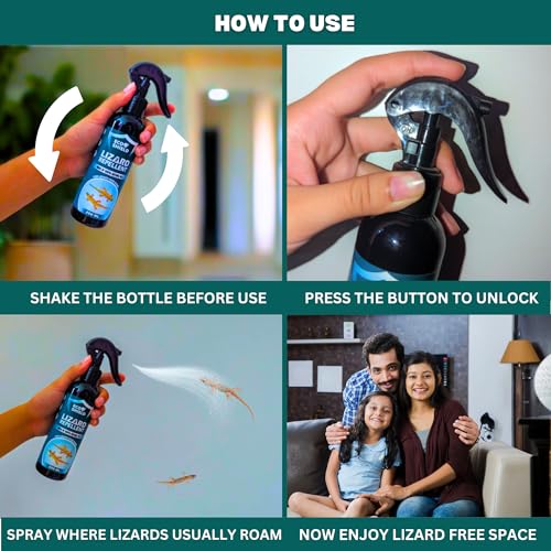 Image of EcoShield Lizard Repellent Spray For Home 200ml | 100% Natural & Effective Pest Control Spray | Blend Of Peppermint & Citronella Oil | Anti Lizard Spray For Home | Safe For Kids And Adults