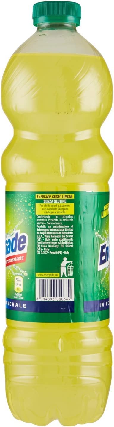 12 bebidas energéticas de limón Bevanda Energy de 1,5 litros