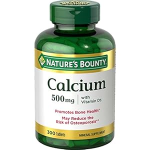 Nature’s Bounty Calcium Plus 400 IU Vitamin D3, Immune Support & Bone Health, 300 Tablets