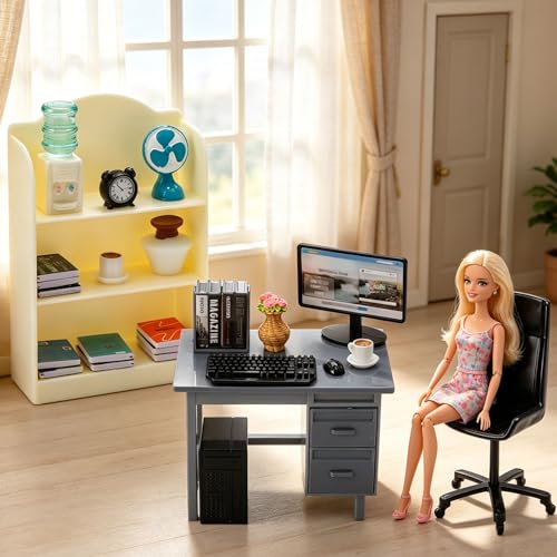 Casa de muñecas modelo en miniatura ONEST de 24 piezas para crear despachos 5