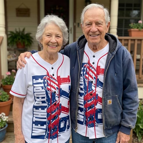 Custom USA Baseball Jersey - Camiseta deportiva patriotica personalizada con nombre y numero para hombres y mujeres miniatura 5
