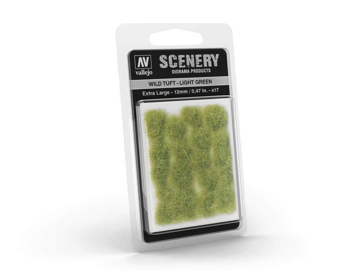 Light Green - 12mm Wild Tuft - Brand New - Model Basing - Acrylicos Vallejo