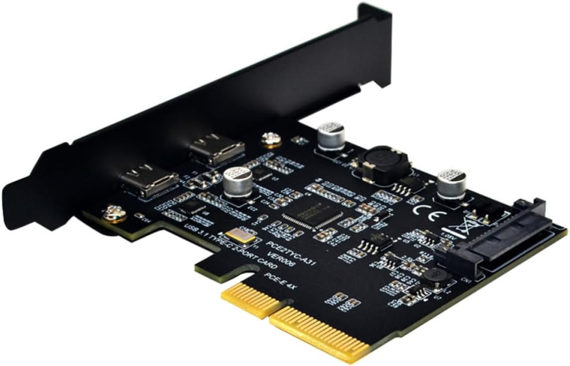 Usb3.1 Computer Expansion Card, 10gbps Dual Type-c Riser