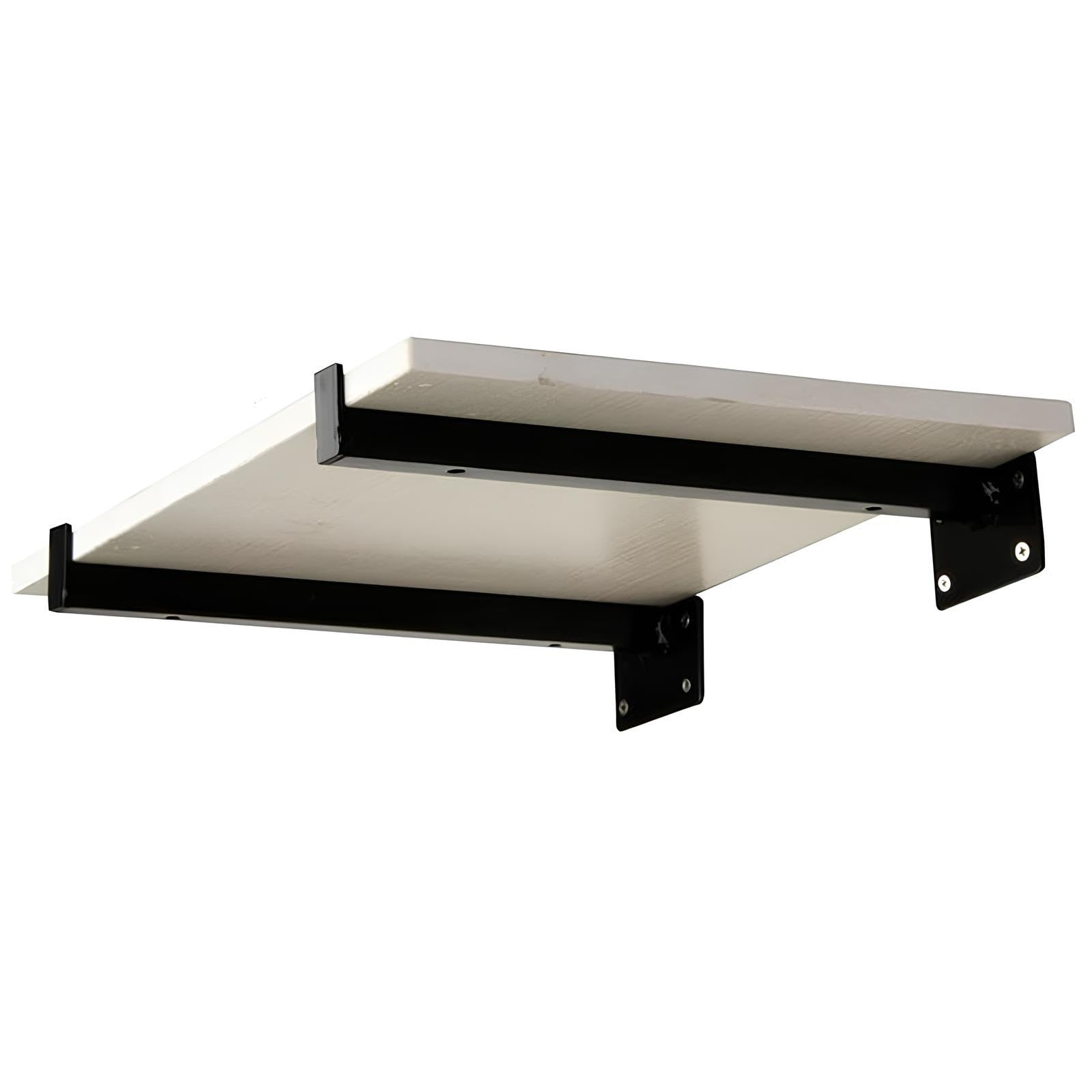 2 Supporti per Scaffali, da 25cm 30cm 35cm 40cm 50cm, Reggimensola a Scomparsa, Reggi Mensola da Muro, Staffe per Mensole Pesanti con Viti(Black,40cm/15.75in)