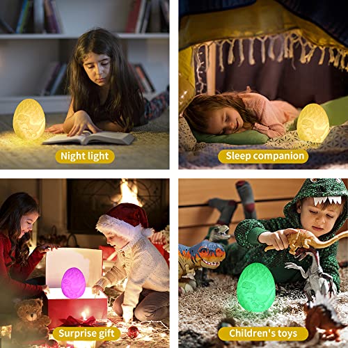 Olee Odee 16 Colors Dinosaur Egg Lamp Night Light Chirstmas Birthday Boys Gifts Dinosaur Toys For Kids 3-5 5-7 8-12 For Kids Toddler Toys, Remote Control (Tyrannosaurus Rex) #TOP6