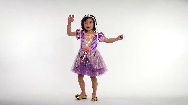 Disfraz de princesa Rapunzel para niñas talla 5-7 años miniatura 7