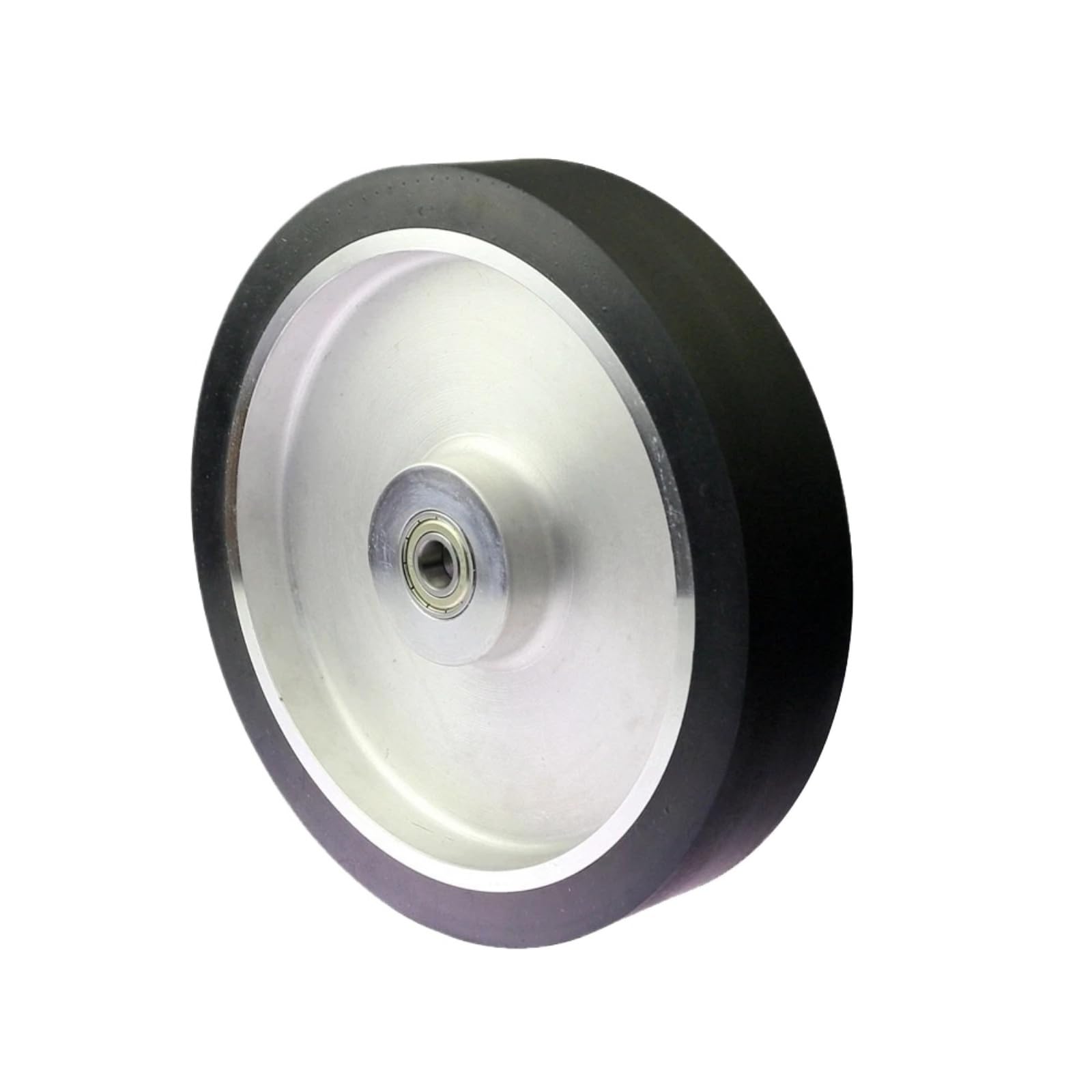 1PCS 250 * 50mm Belt Grinder Smooth Rubber Contact Wheel 10x2" Abrasive Sanding Belt Set with Bearings Installed(6202 installed15.875)