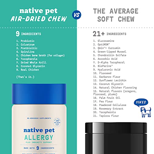 Native Pet Dog Allergy Chews Natural Dog Skin Allergies Treatment