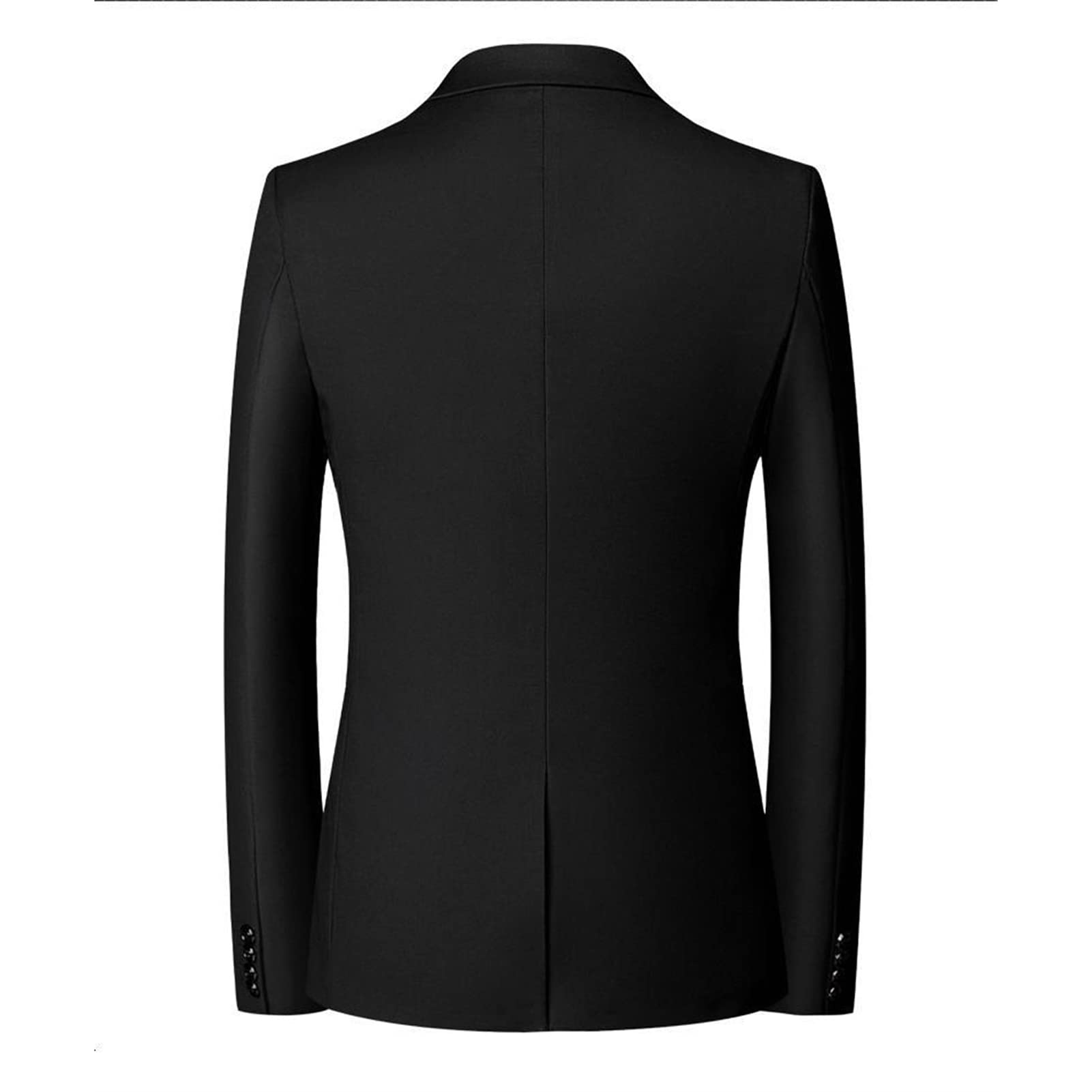 Men Slim Fit Daily Blazer One Button Lapel Slim Fit Business Jacket Solid Casual Formal Wedding Party Sport Coat (Black,XX-Large)