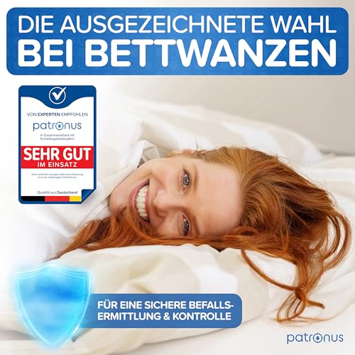 Bettwanzenfalle [5 Stück] Bettwanzenfalle zur Erkennung von Bettwanzenbefall - Überwachungszangenfalle im Set mit starken Lockmittel, Überwachungssystem hergestellt