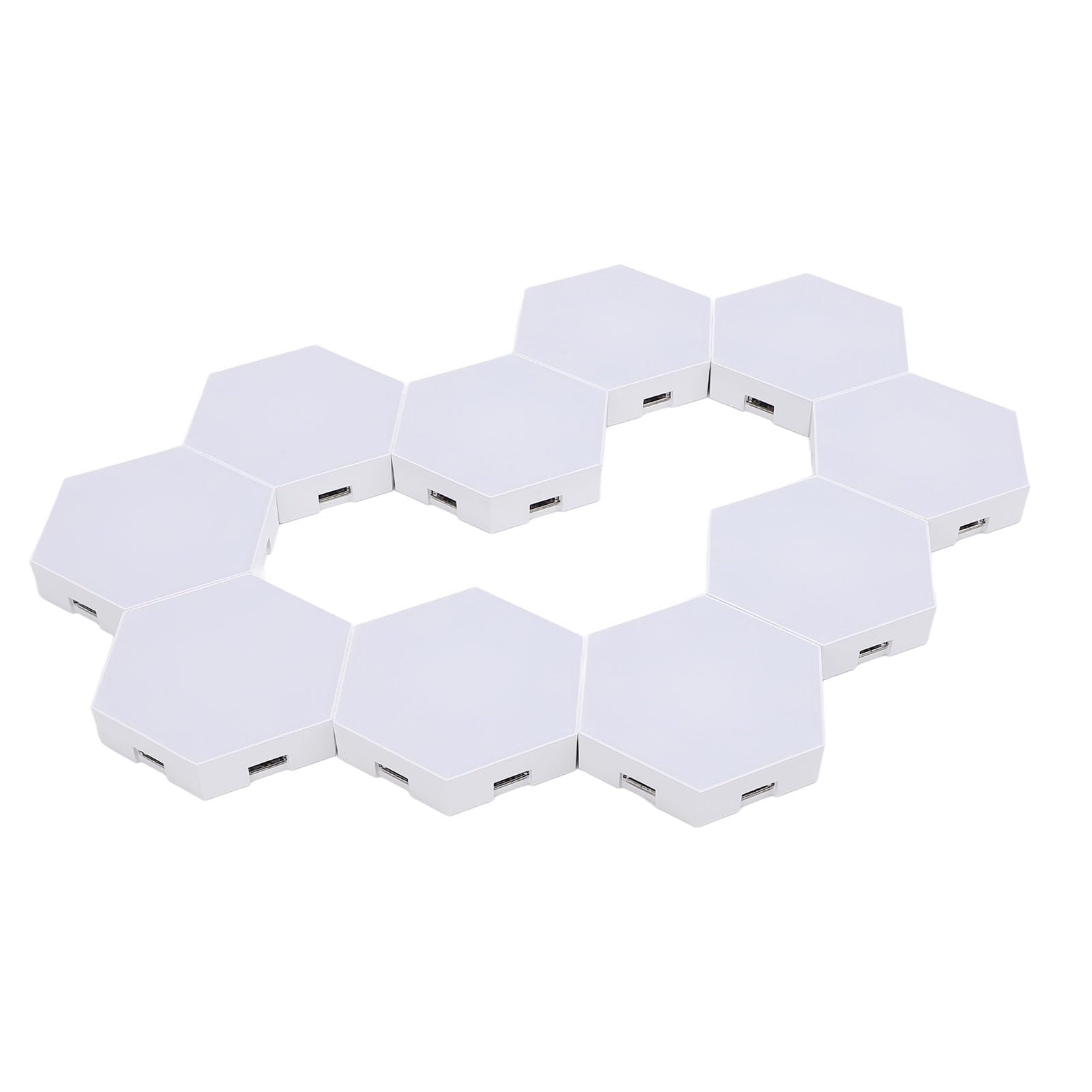 Paneles de Luz Hexagonales RGB, Sincronización de Música, Control WiFi para Decoración de Sala de Juegos, Juego de 10 Luces LED Montadas en la Pared con Control Remoto para Noche de