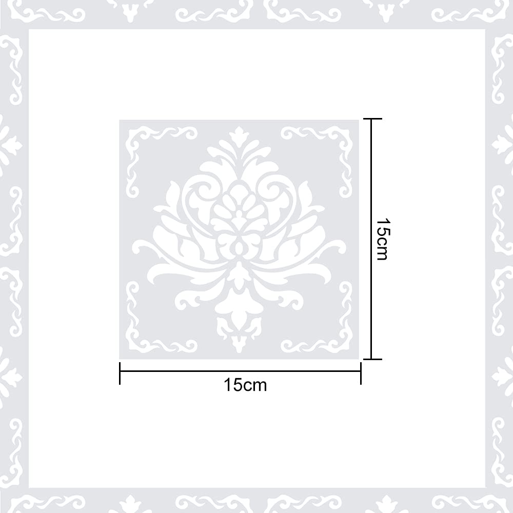 Mandala Schablonen Set – 32 Stück, Je 15x15 Cm, Aus PET – Mit 4 Schwammpinseln, Wiederverwendbar Für Wände, Stoff, Holz