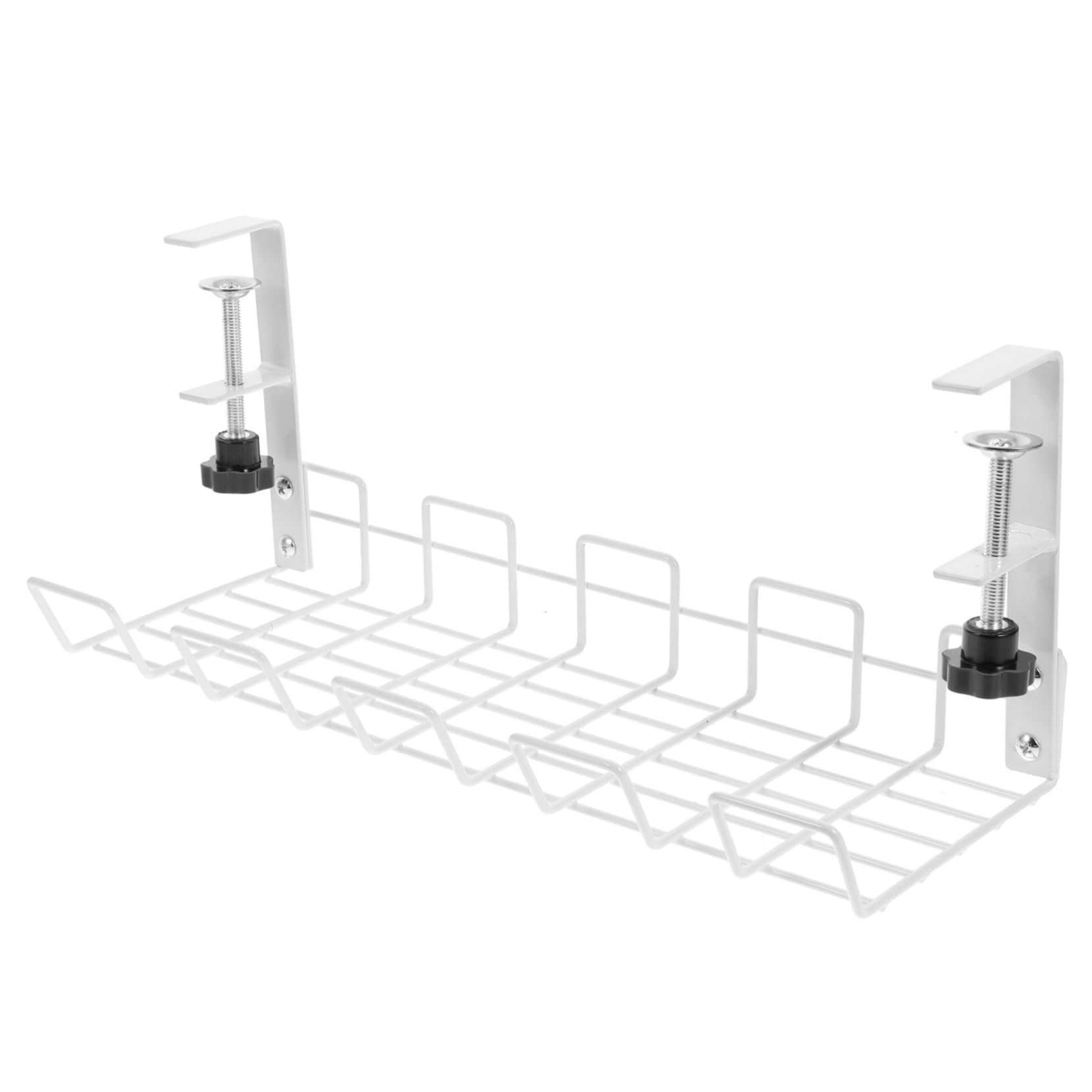 Uonlytech Support de Rangement Collecte Câbles Informatiques Organisateur de Câbles en Acier Carbone pour Prises Électriques Couleur Aléatoire sous Bureau pour Bureau et Chambre