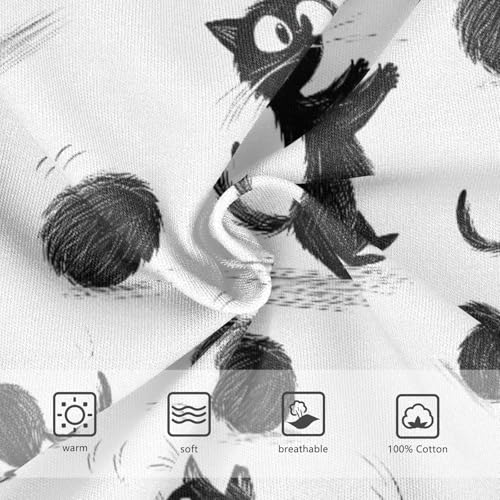 Black Cat Ball Pattern Boys' Underwear 100% Cotton Boys' Briefs Soft Toddler Underwear3