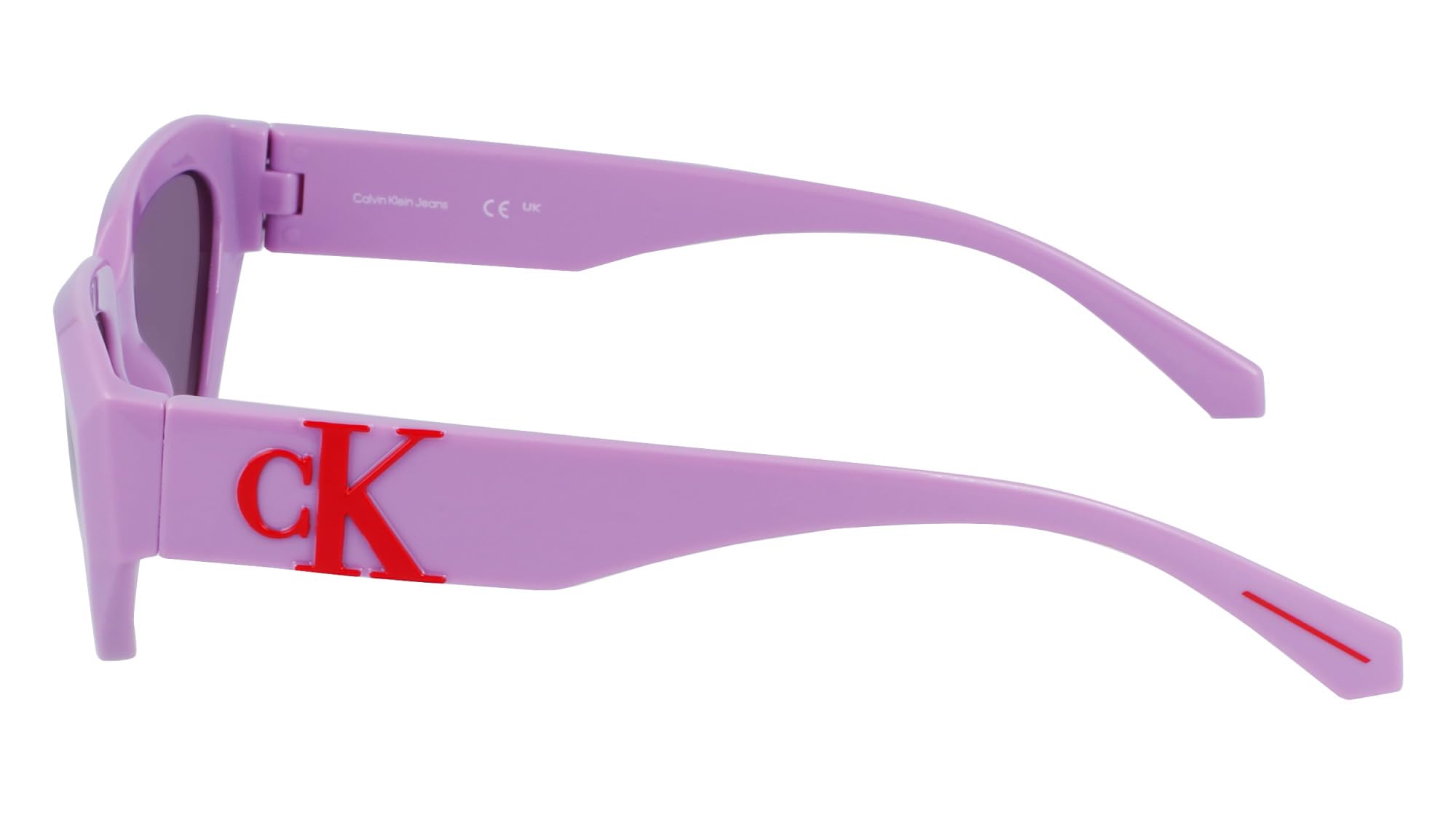Calvin Klein Jeans CKJ23652S 540 Lilac Sunglasses Unisex Iniettato, Modified Rectangle, 54
