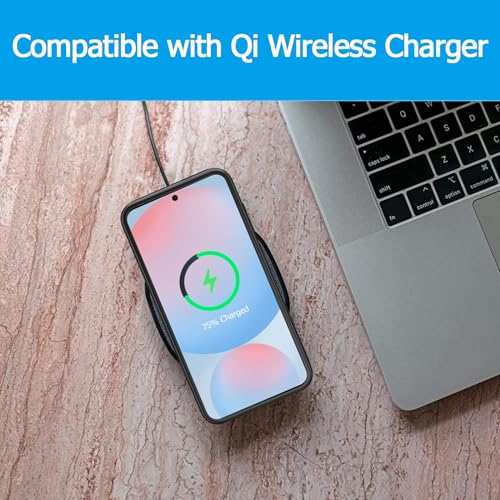 Image of Battery Case for Galaxy S24 FE, Upgraded 12000mAh Portable Protective Wireless Charging Case Compatible with Galaxy S24 FE 5G (6.7 inch) Rechargeable Extended Battery Pack Charger Case (Black)