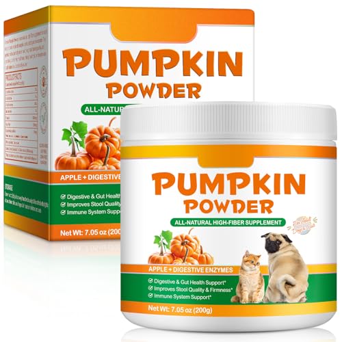 Organic & Natural Pumpkin for Dogs – Ultra-Fiber Pumpkins Powder Topper & Pumpkin Puree for Dogs...