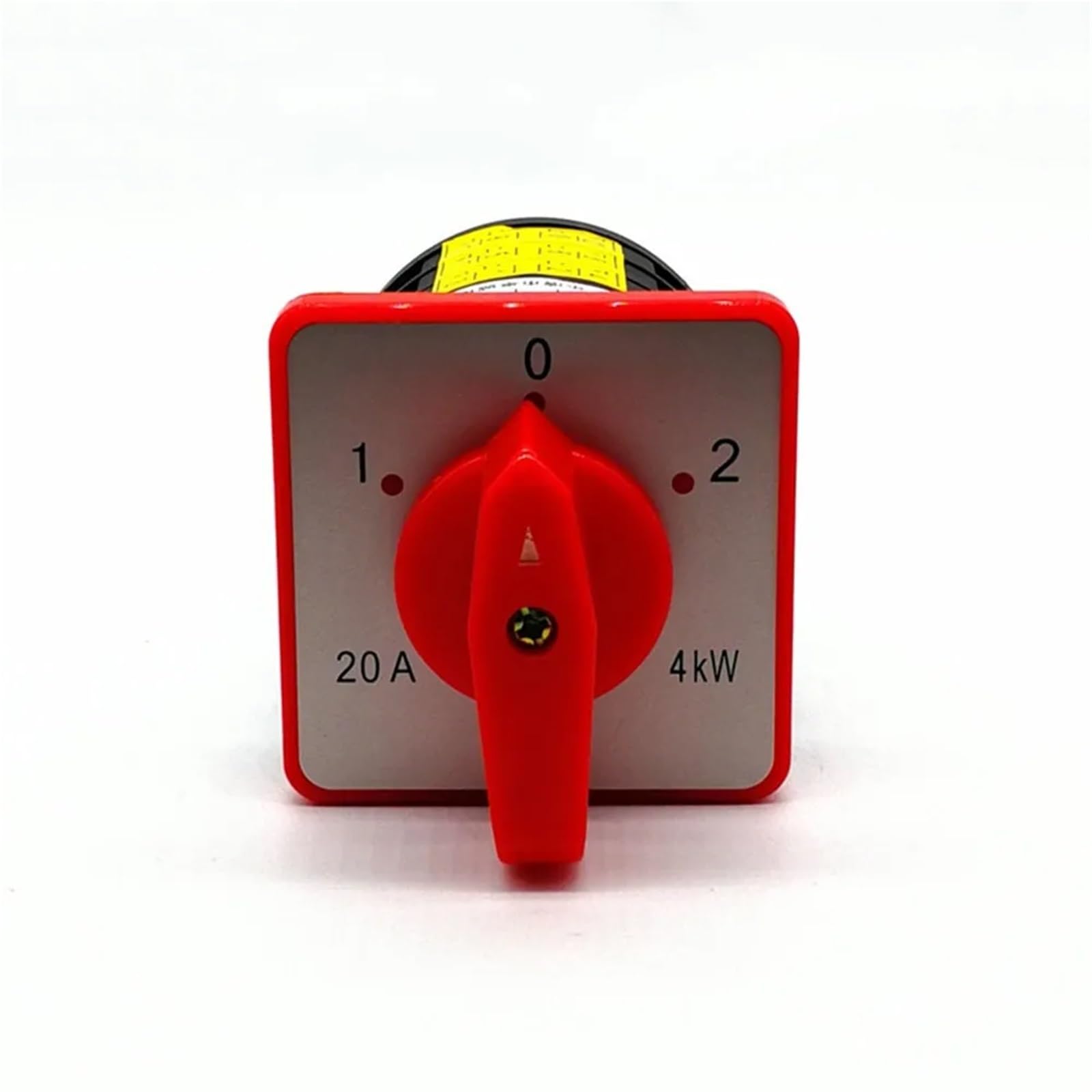 1 x 3-pozycyjny obrotowy przełącznik krzywkowy, 380 V AC, 20 A, 4 kW, 12 terminali