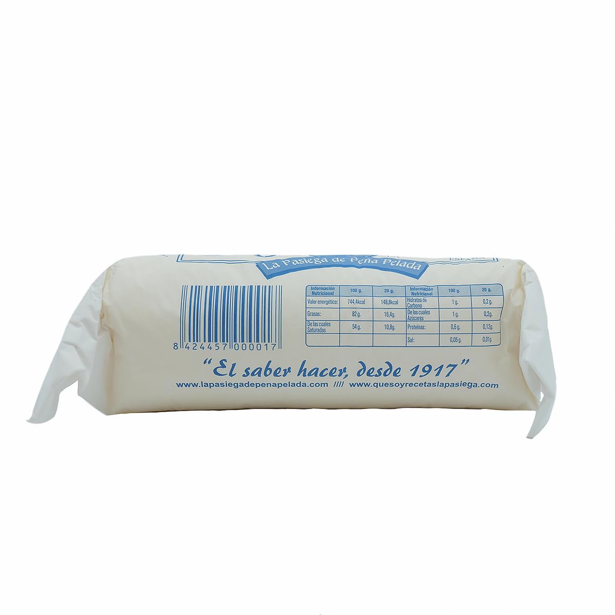 LA PASIEGA DE PEÑA PELADA Mantequilla Artesanal, PACK DE 3 Rulos de 250 gr (aprox) en Papel Sulfurizado, 82% Materia Grasa, Sabor Tradicional y Natural - Origen Cantabria — view 2