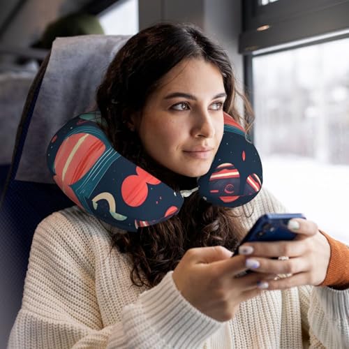 Almohada de cuello con memoria diseño planetas miniatura 6