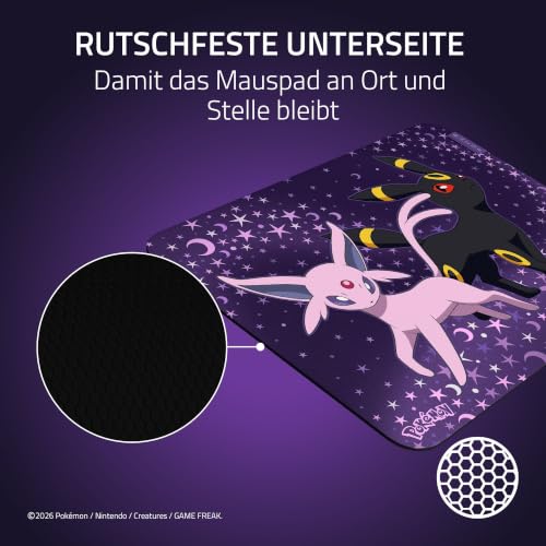 Razer Gigantus V2 Pokémon Espeon & Umbreon Edition - Weiche Gaming-Mausmatte für Geschwindigkeit und Kontrolle - Mikrogewebe-Oberfläche… – Ansicht 4