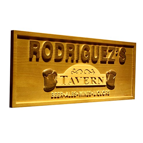 Advpro Wpa0070 Name Personalized Tavern Beer Ales Wines Liquors Home Bar Decoration Man Cave 3D Engraved Wooden Sign - Standard 23" X 9.25" #TOP1