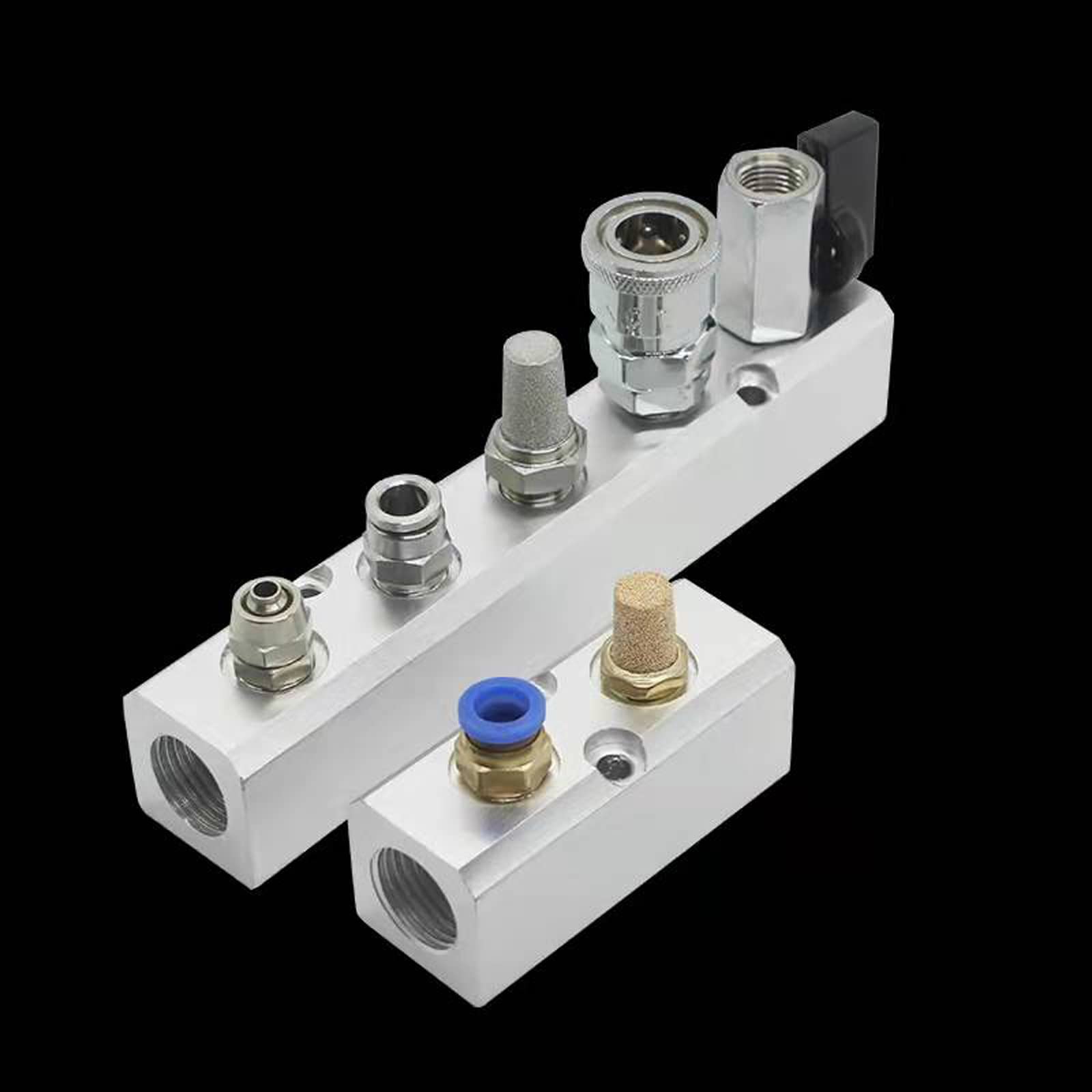 Snapklik.com : 7 Way Pneumatic Manifold Air Distribution Block, G1/2 ...